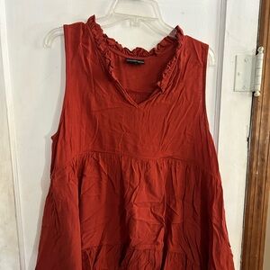 Rustic Orange Nursing Queen high/low nursing tank. Size large.